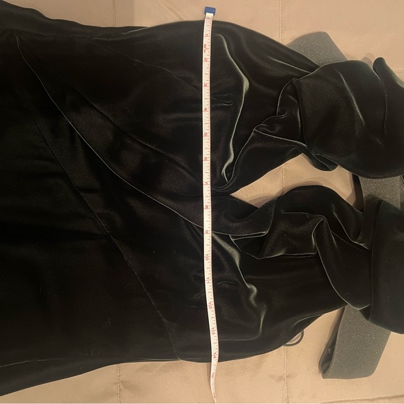 Ralph Lauren Purple Label Deep Green Velvet Backless Dress - Picture 5 of 12